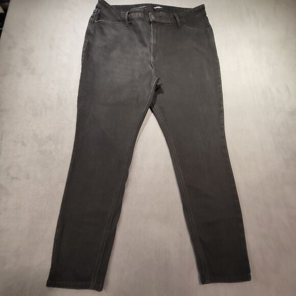 Old Navy Super Skinny High Rise Black Jeans Woman's Size 14 Stretch - Picture 1 of 11